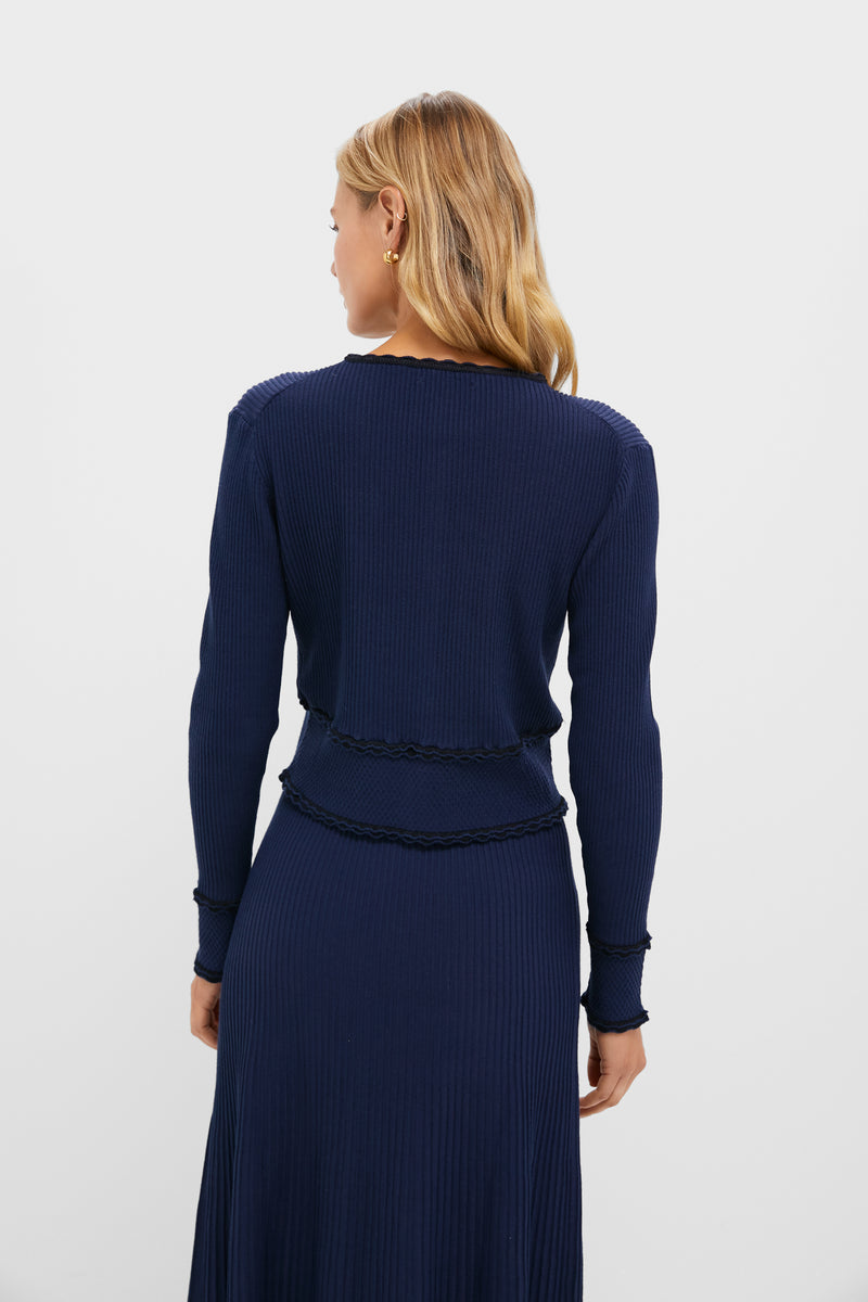 Navy Knit Lily Cardigan