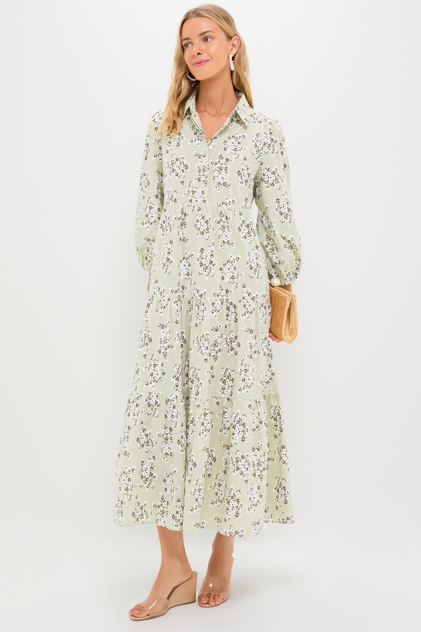 Large Pearl Hoop Earrings