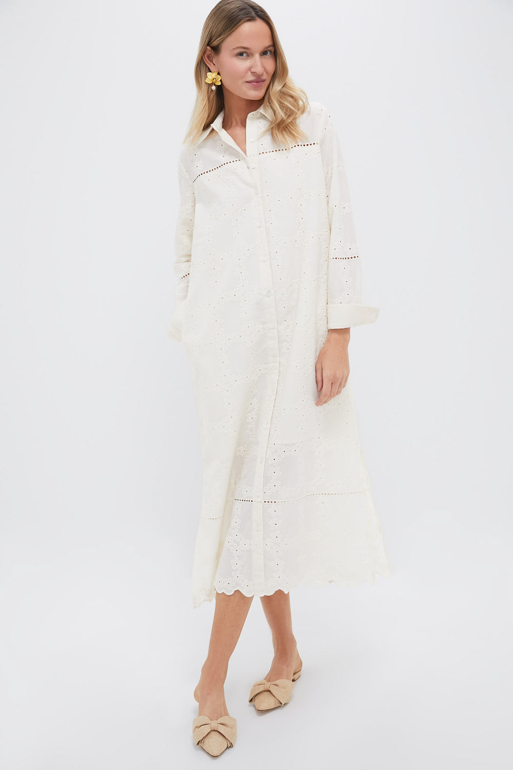 Ivory Eyelet Griffin Dress