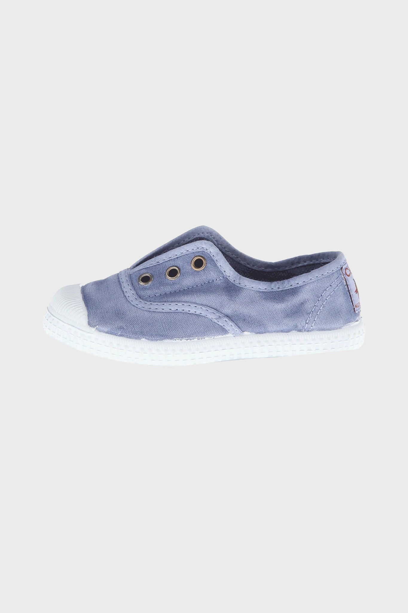 Washed Denim Canvas Laceless Sneaker