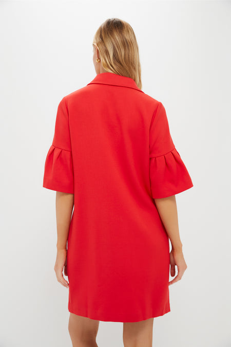 Red Crepe Massey Dress