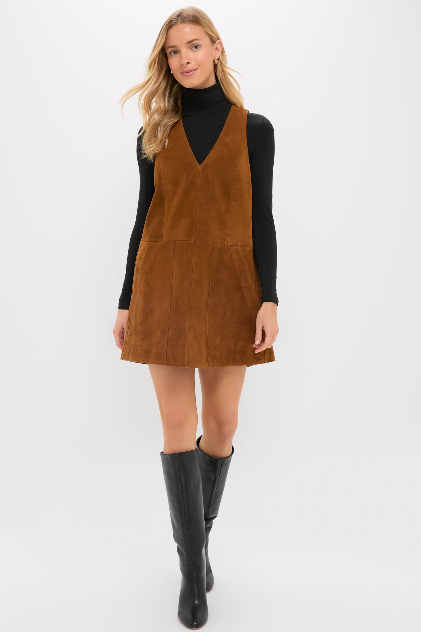 Toffee Suede Bailey Dress
