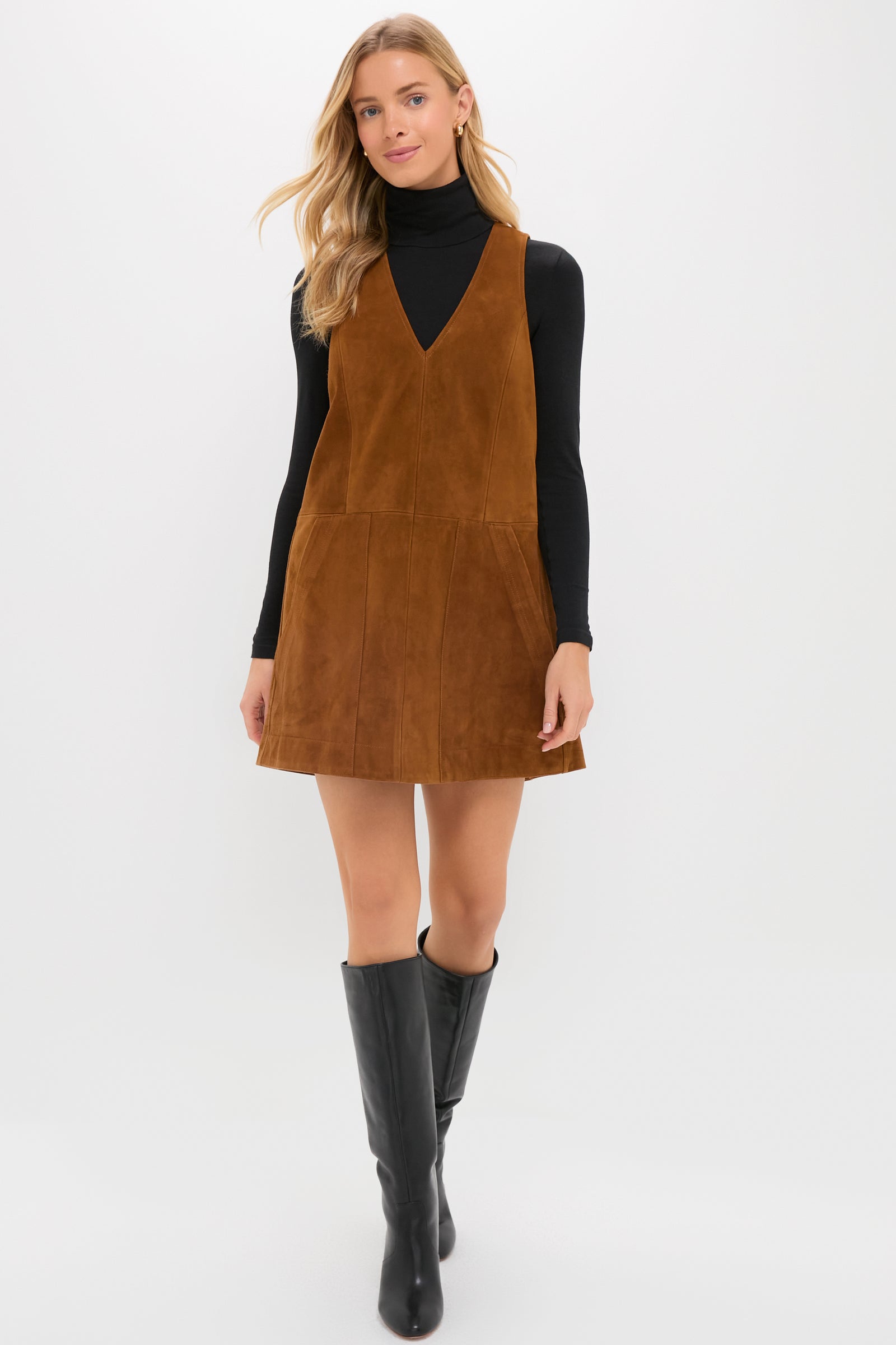Toffee Suede Bailey Dress