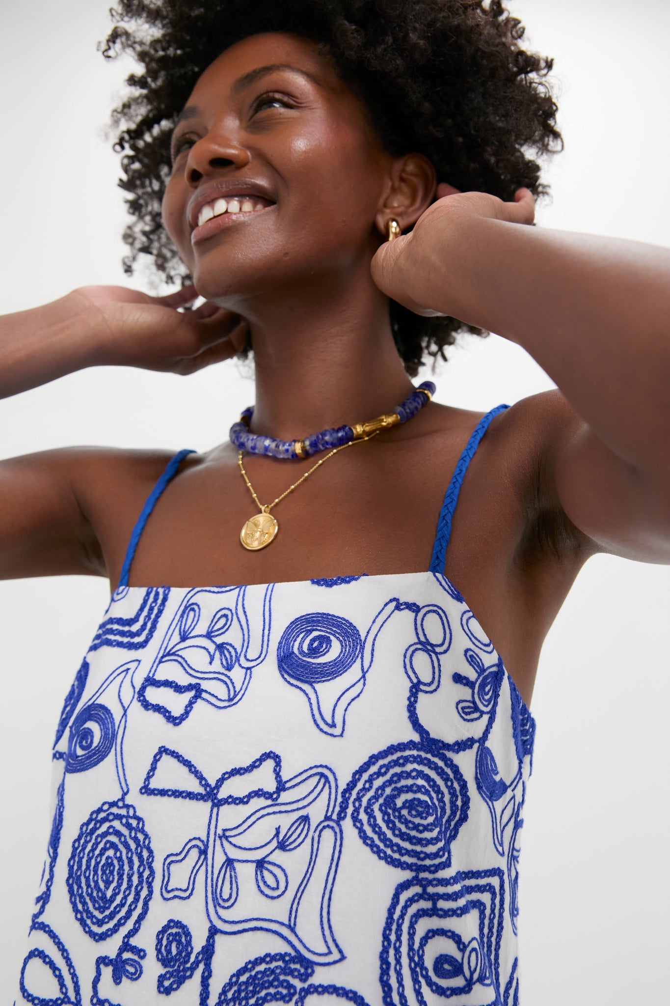 santorini mini dress Sassy Shortcake Santorini Blue Dress