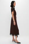 Cocoa and Black Luna Midi Dress