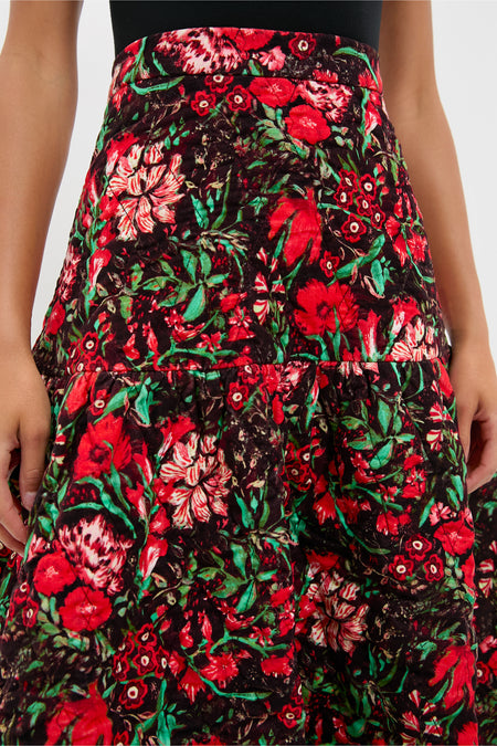 Holiday Floral Remy Skirt