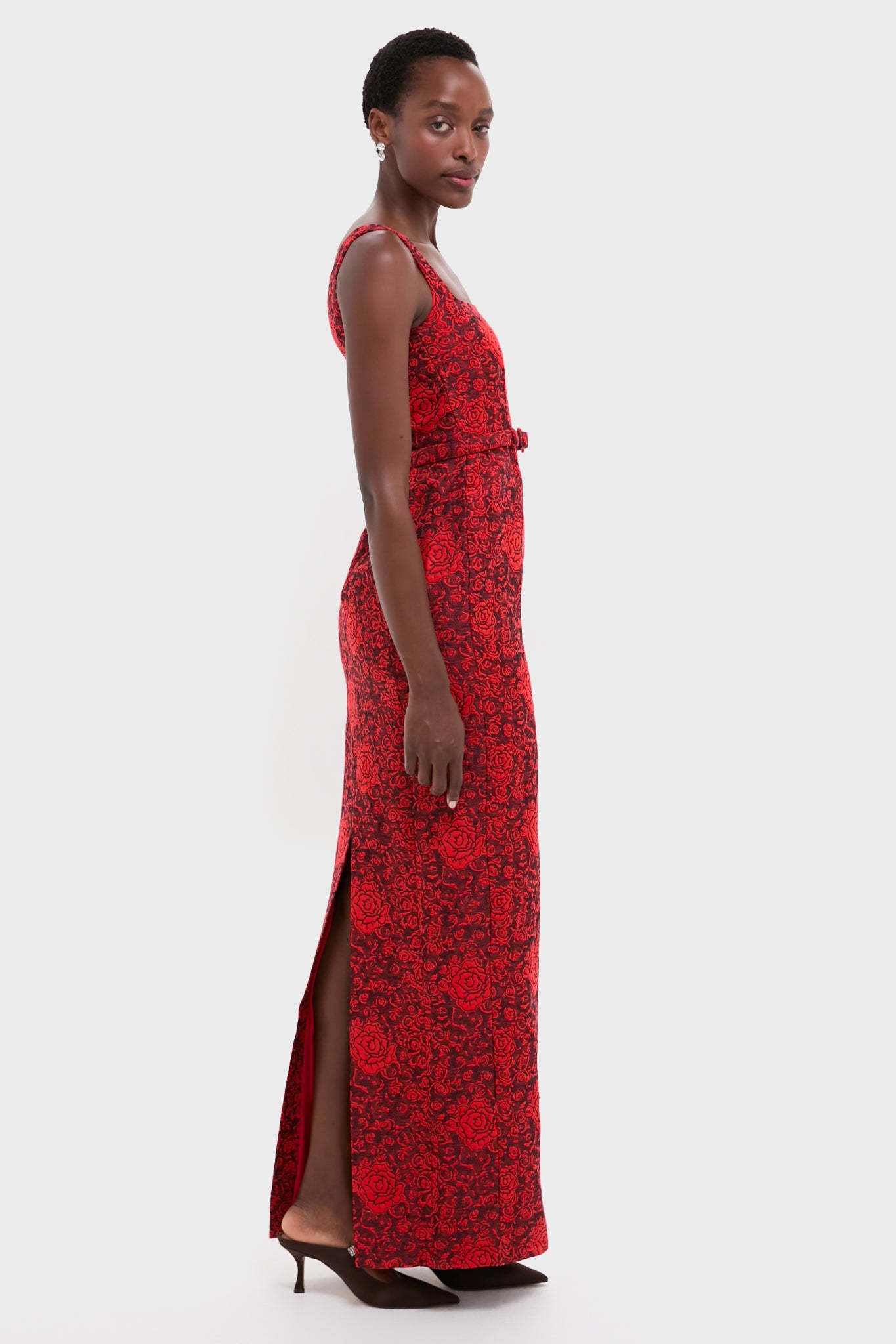 red rose maxi dress Summer Rose Gown Teuta Matoshi