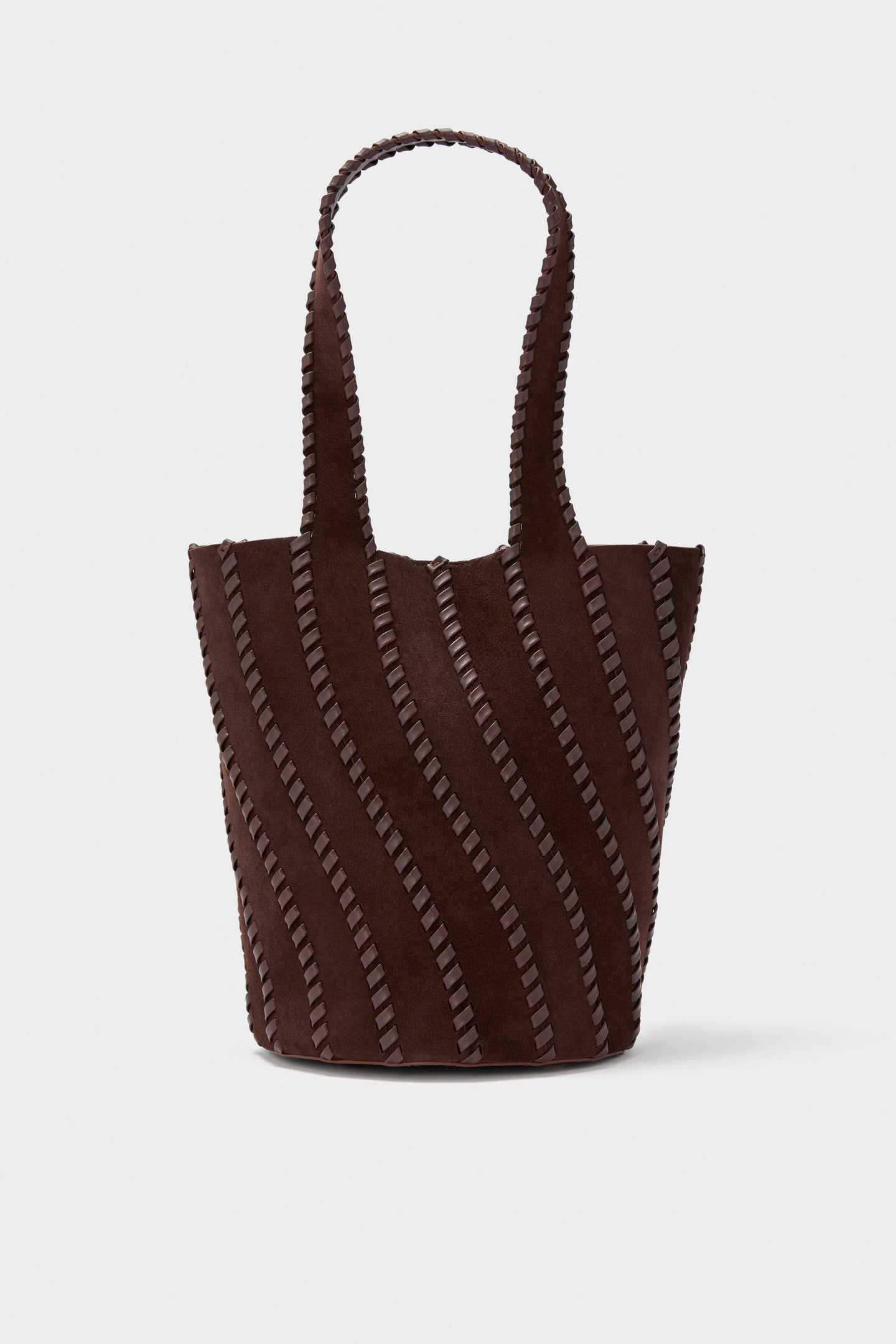 Cacao Tallia Suede Bucket Bag