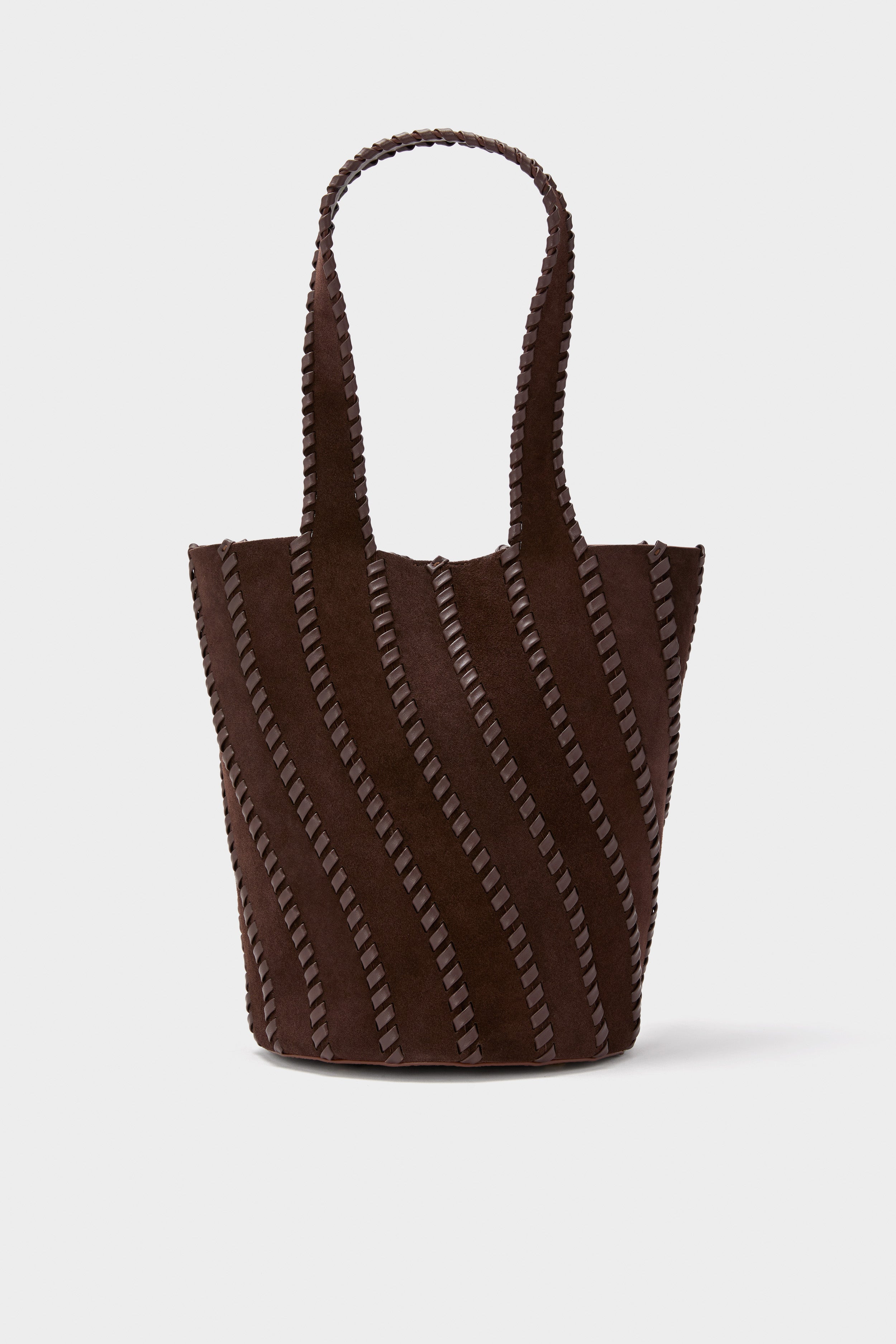 Cacao Tallia Suede Bucket Bag | SIMKHAI