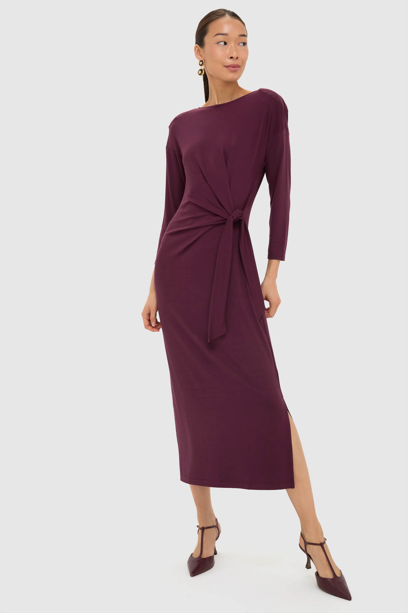 Winetasting Side Tie Elspeth Maxi Dress