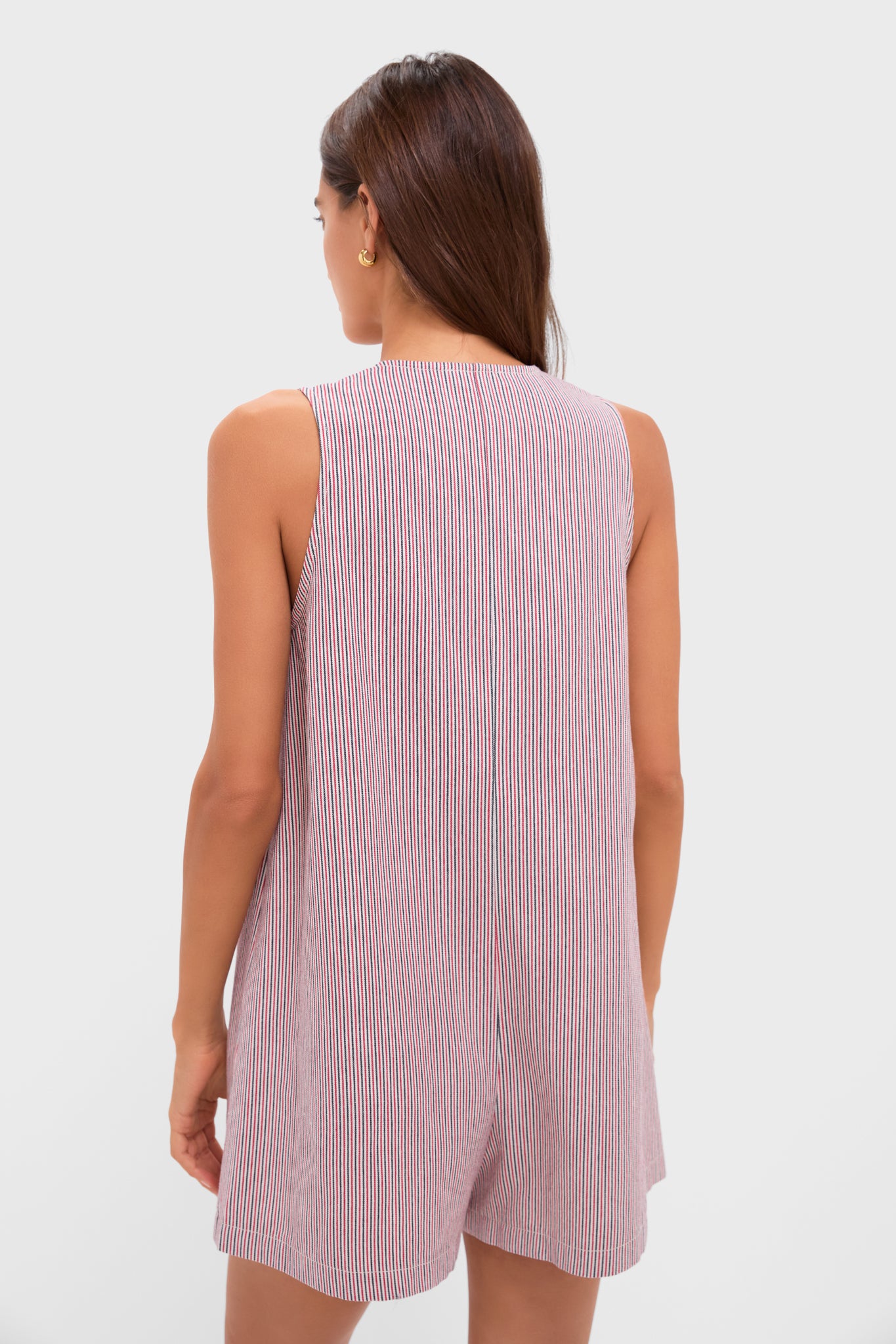 Red and Blue Stripe Myla Romper