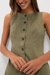 Burnt Olive Chino Rhoda Mini Dress