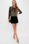 Light Gold Elise Ruffle Ballet Flats