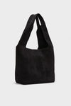 Black Suede Veronica Beard Sling Bag