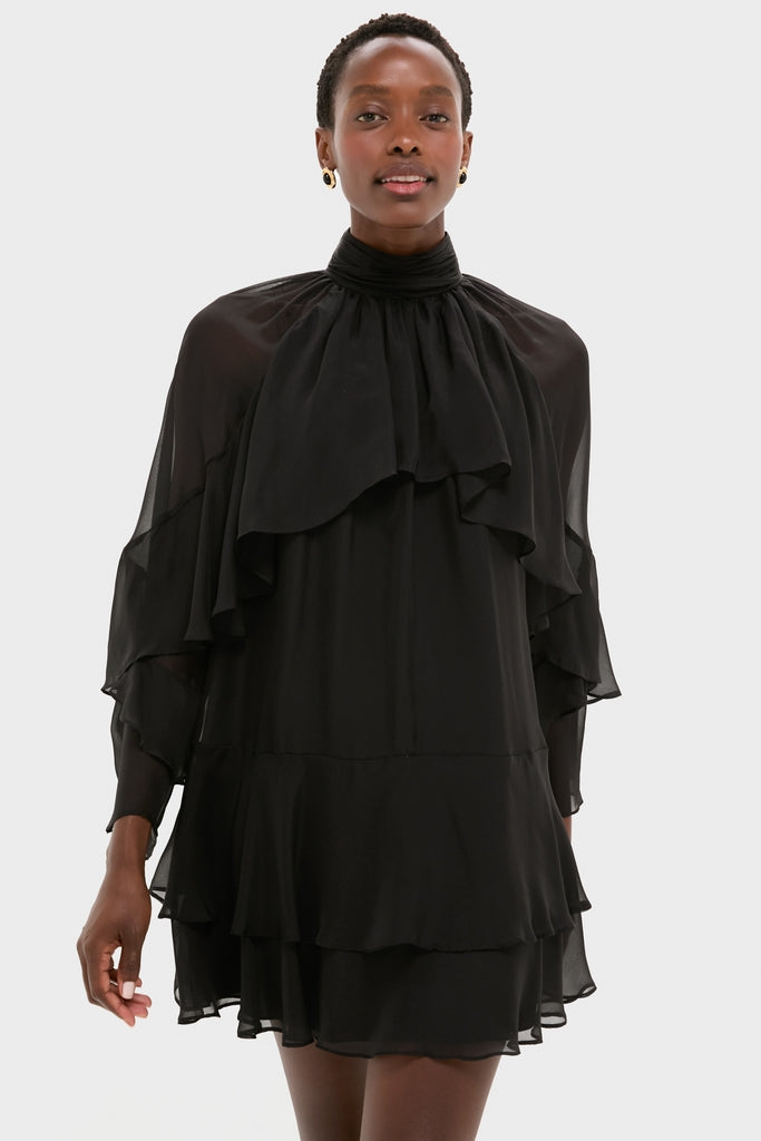 Veronica Beard Adlington Silk Mini Dress | Black