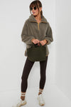 Olive Rhodes Shearling Quarter Zip