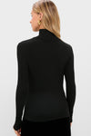 Black Lightweight Ribbed Topanga Turtleneck
