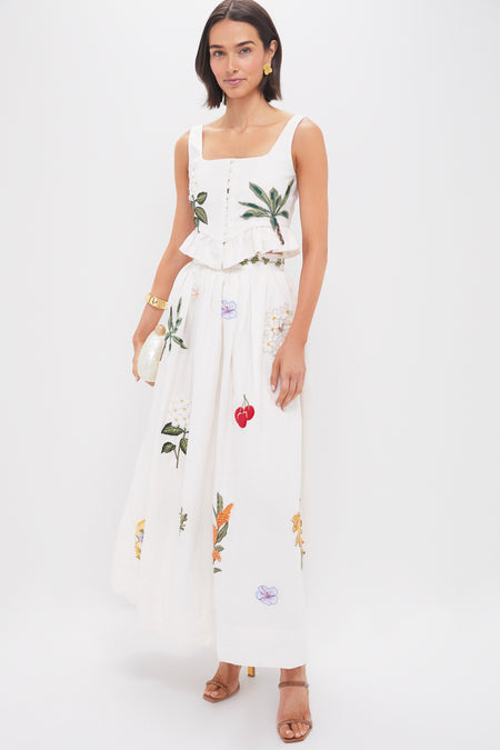 Wild Eslabon Embroidered Applique Cropped Top