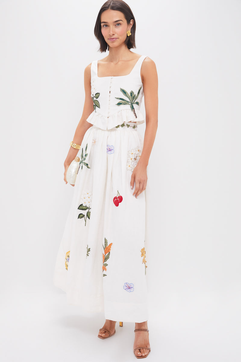 Wild Eslabon Embroidered Applique Cropped Top