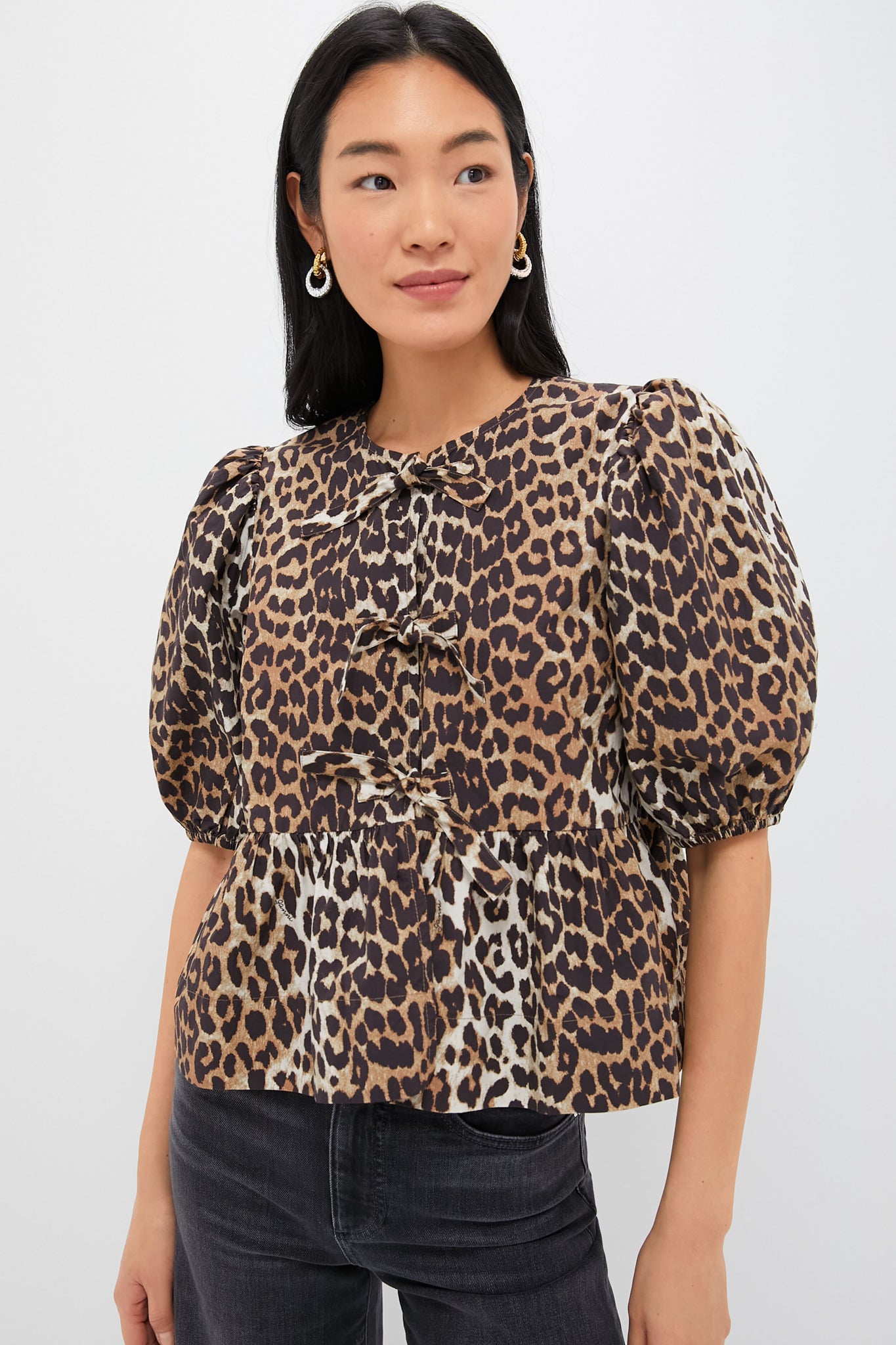 Quiz leopard print peplum top online