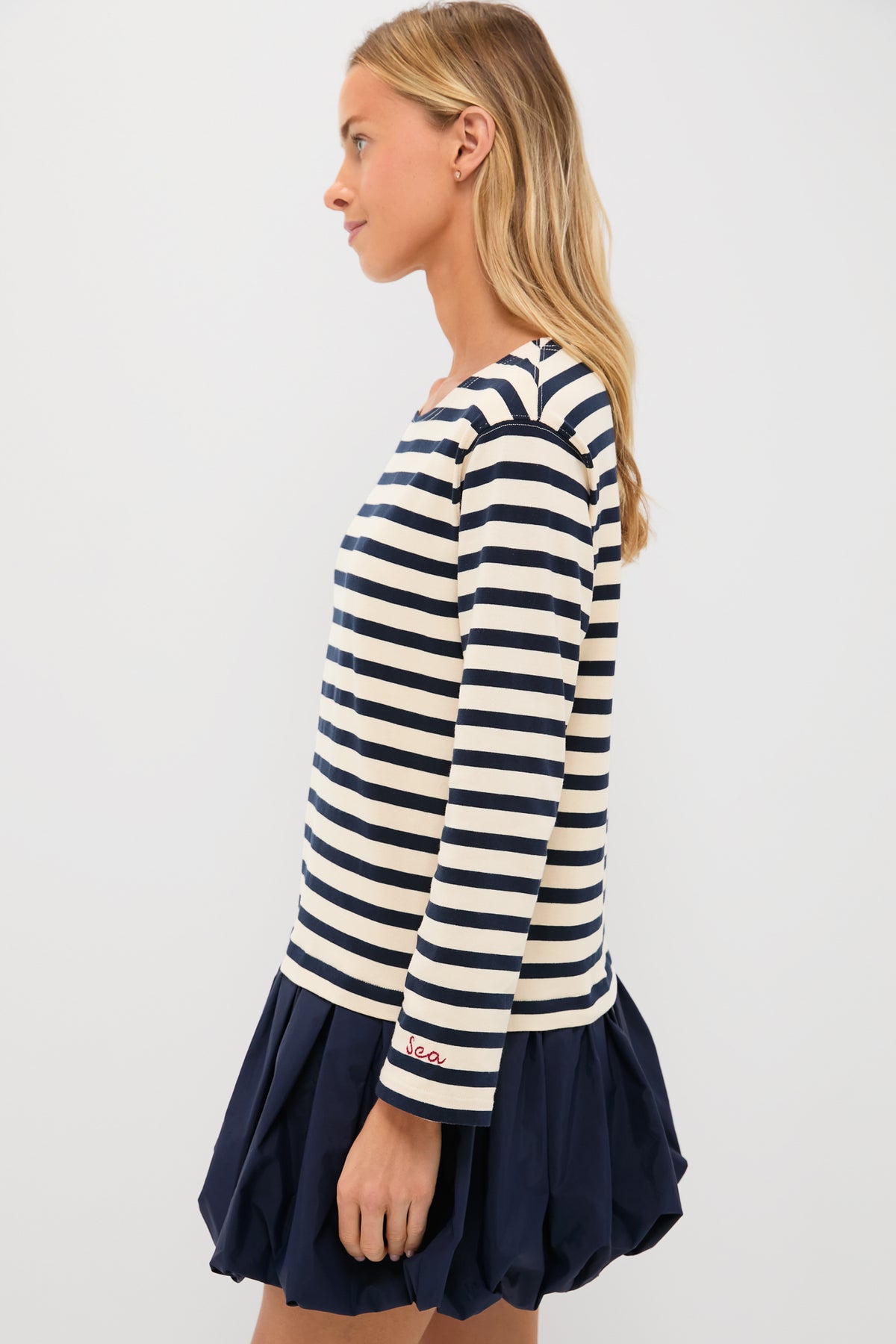 Multi Athena Solid Combo T-Shirt Bubble Dress