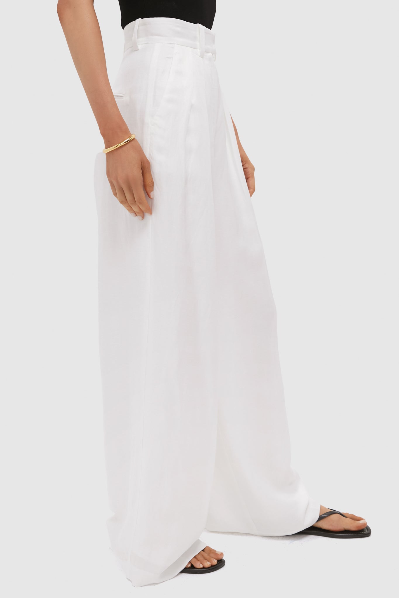 Ivory Linen Blend Lou Trouser