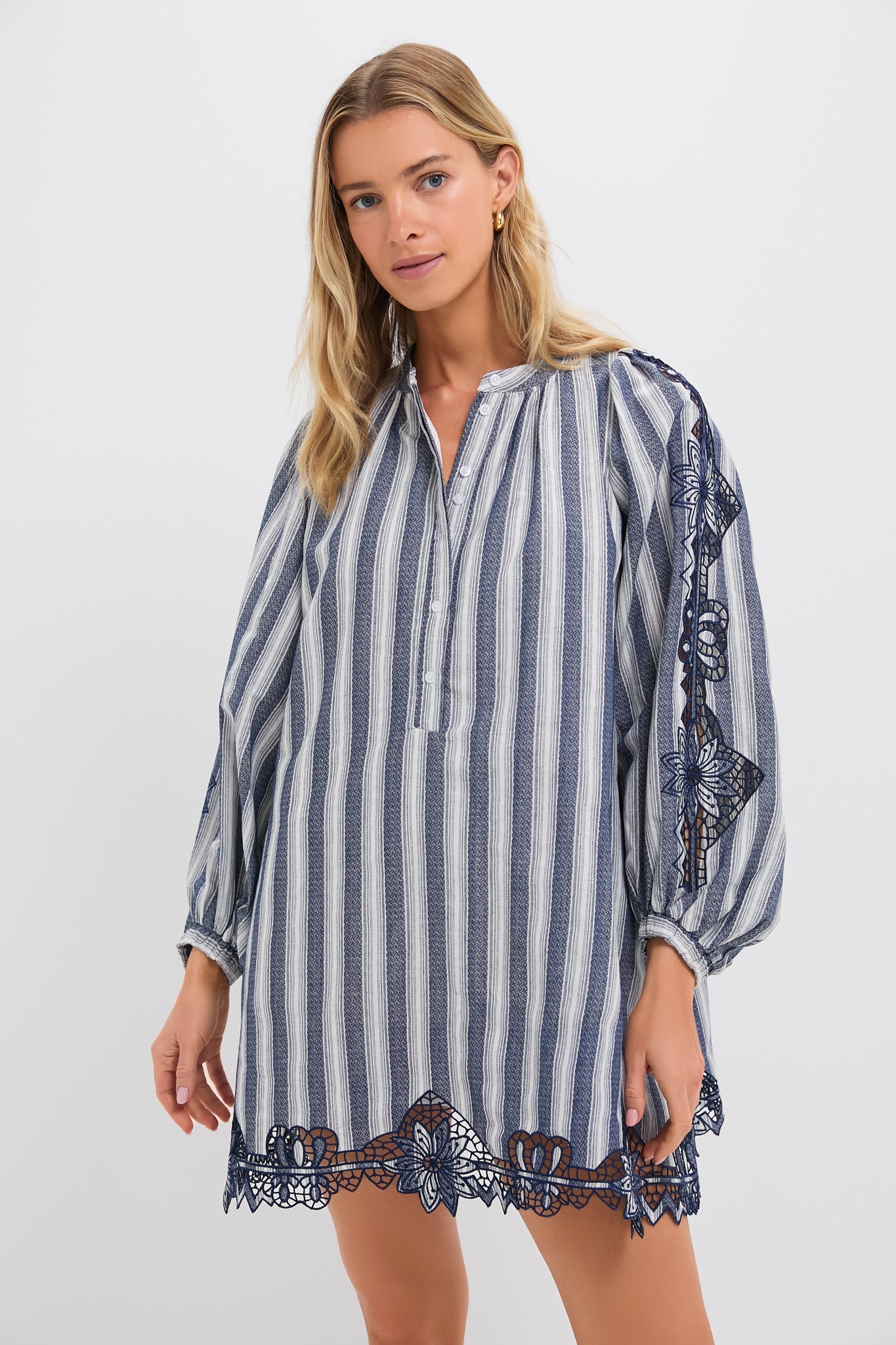 chinese dress ladies The Navy Stripe Samara Dress