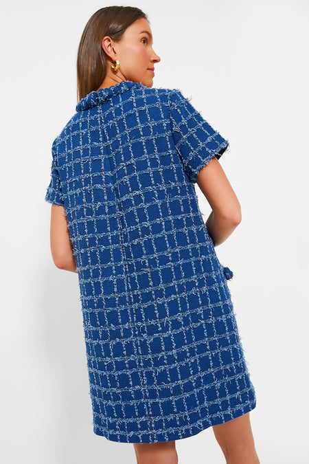 Sapphire Tweed Jackie Dress