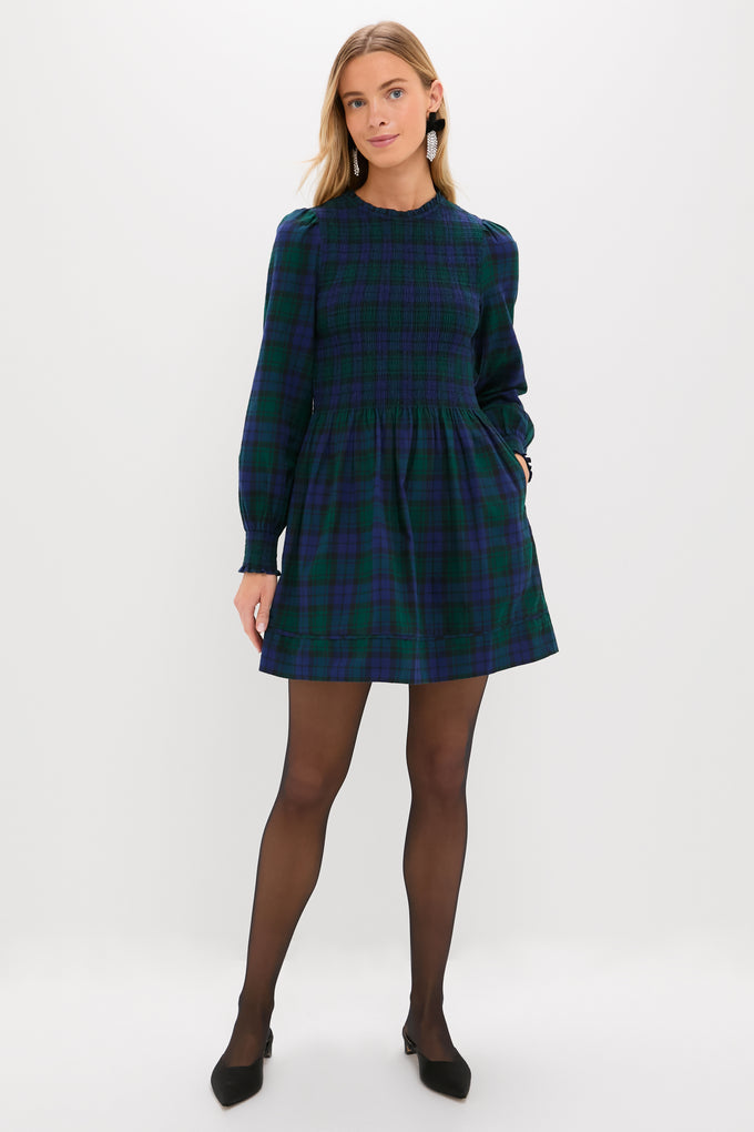 chinese dress ladies Blackwatch Tartan Lilia Mini Nap Dress