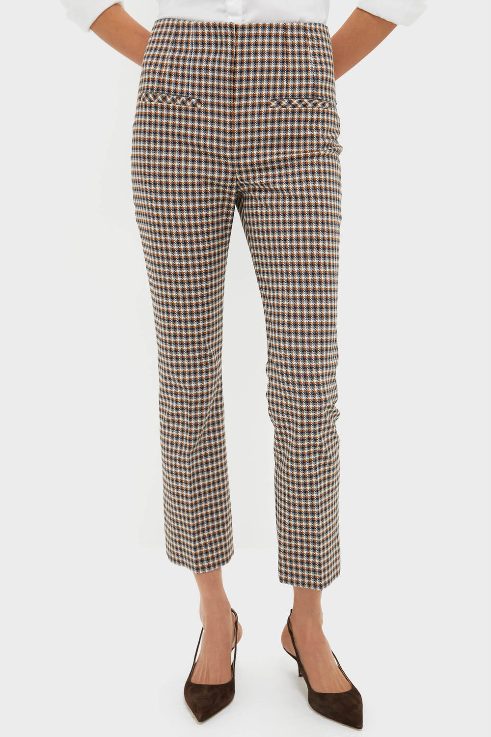 Navy Multi Kean Pant with Welt Pockets