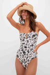 White Gardenia Monterey Strapless Maillot