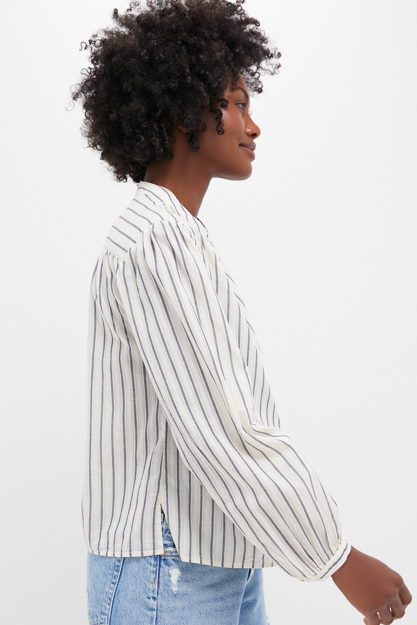 Natural and Blue Ali Top