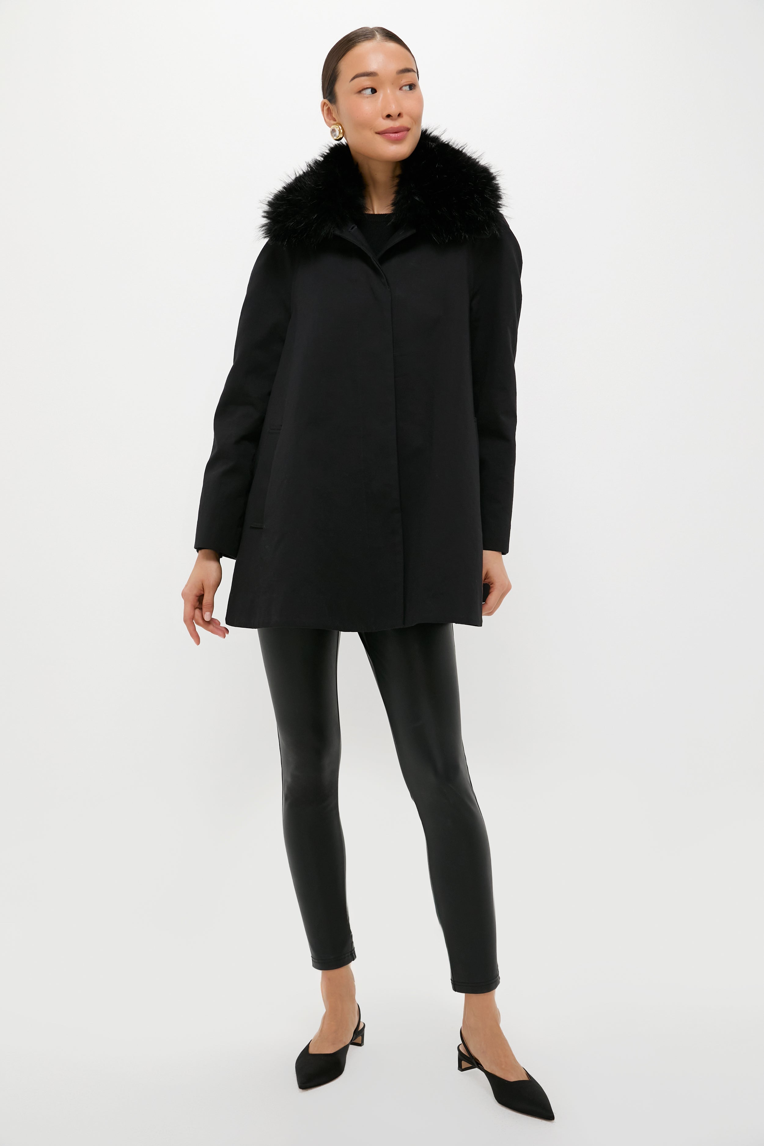 ジャケット・アウター JILLSTUART FUR COLLAR PEACOAT Fur Collar Cecile Swing Cape | Tuckernuck