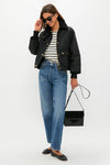 Black Cropped Beadnell Wax Jacket