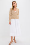 Tan Metallic Rene Cardigan