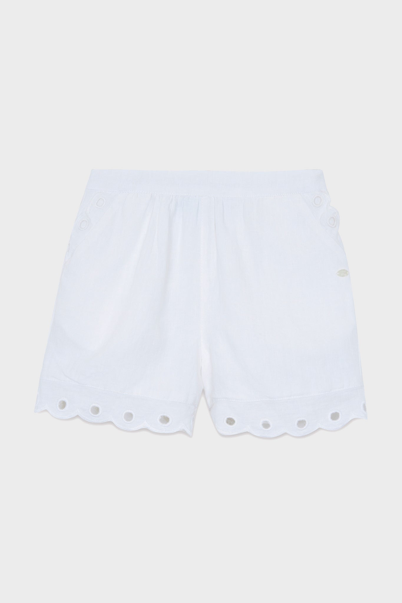 White Eyelet Shorts