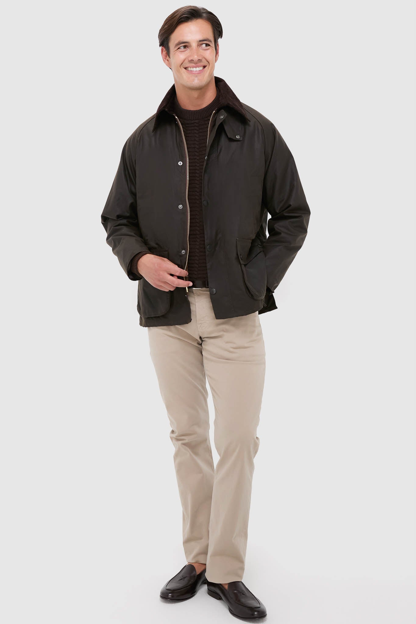 Olive Ashby Wax Jacket | Barbour