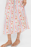 Pomegranate Stripe Cosima Nap Midi Dress