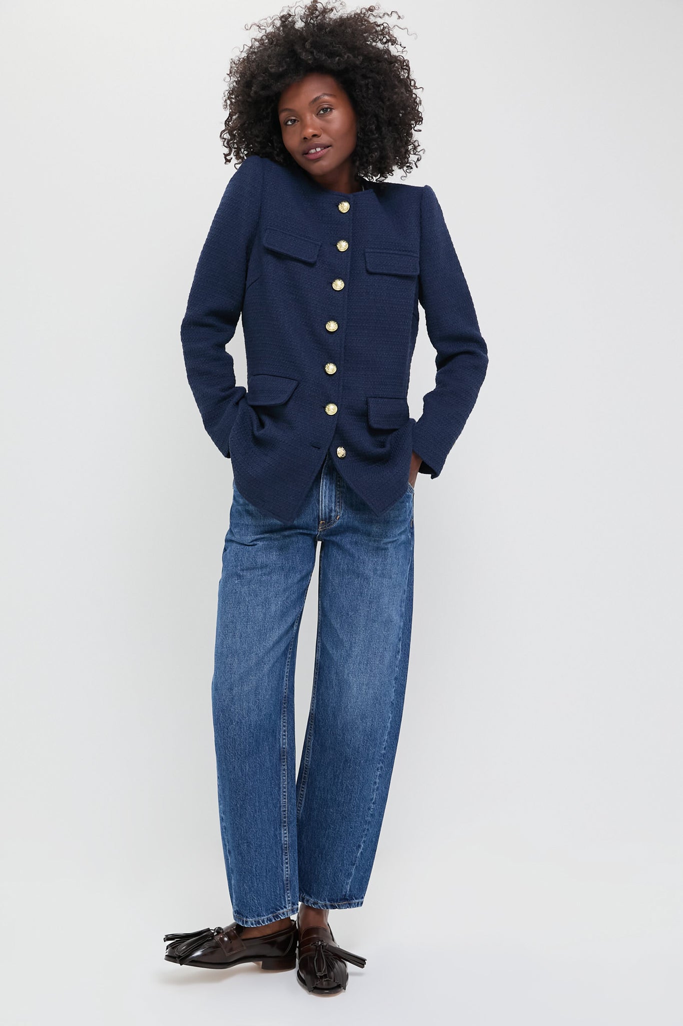 Navy Tweed Jennings Jacket