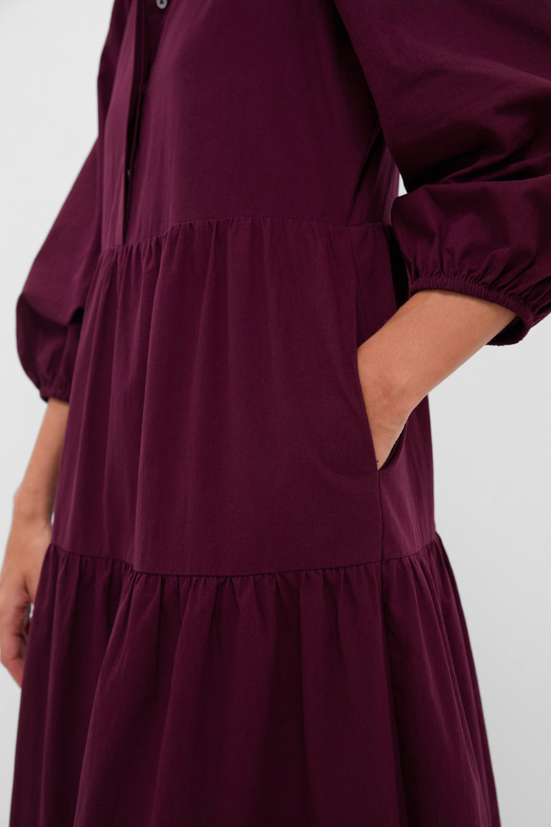 Winetasting Cotton Mabel Maxi Dress