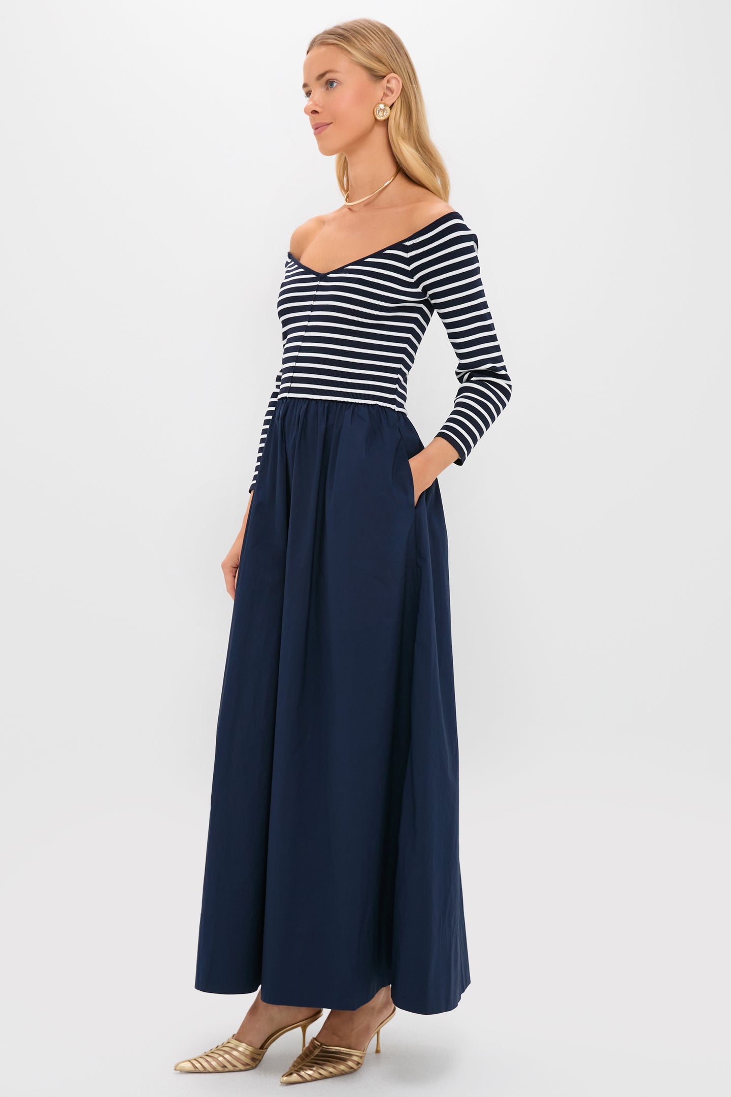 Navy Stripe Clea Dress