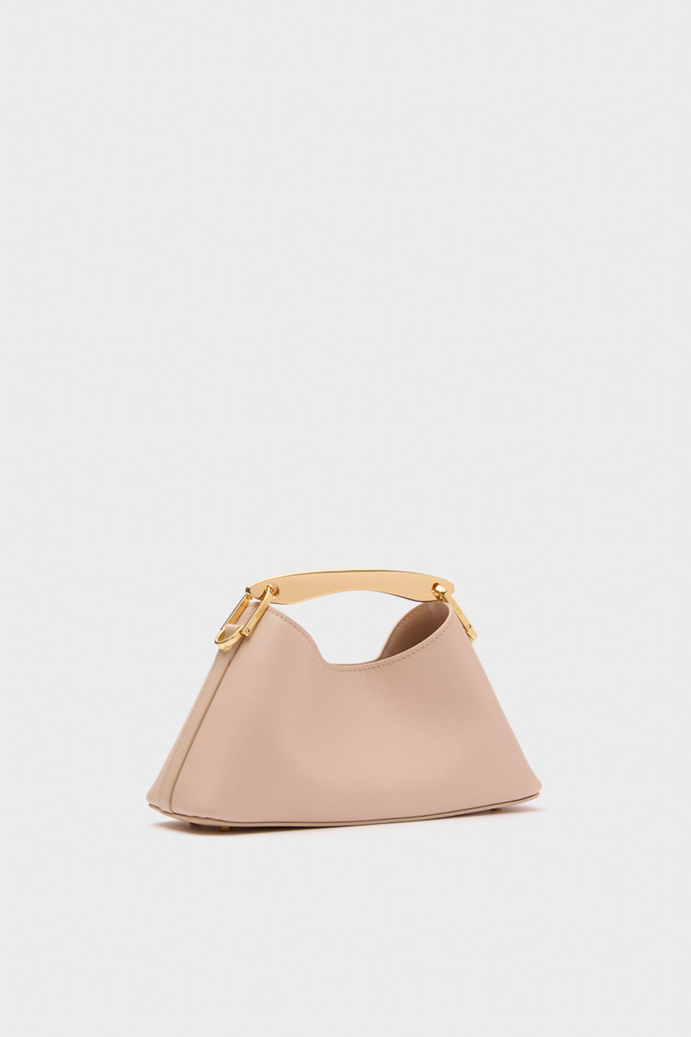 Nude Leather Mini Boomerang Caviar Bag