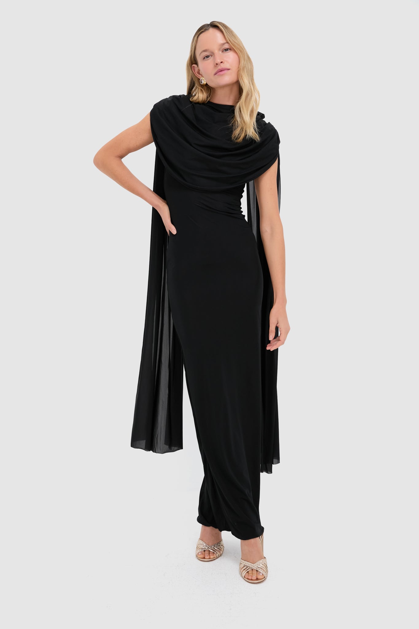maygel coronel batista draped jersey maxi dress Maygel Coronel Batista Draped Jersey Maxi Dress in White