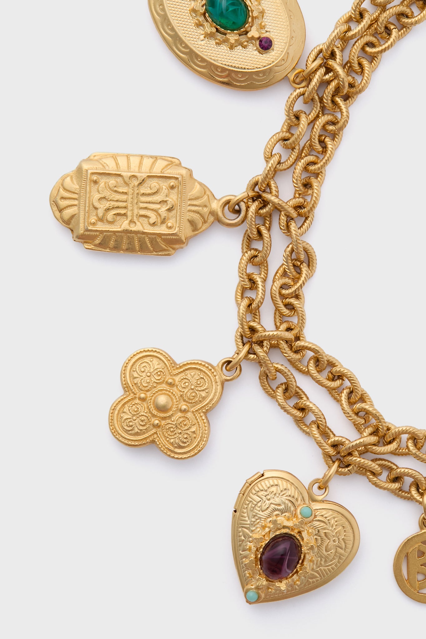 Gold Large Charm Bracelet