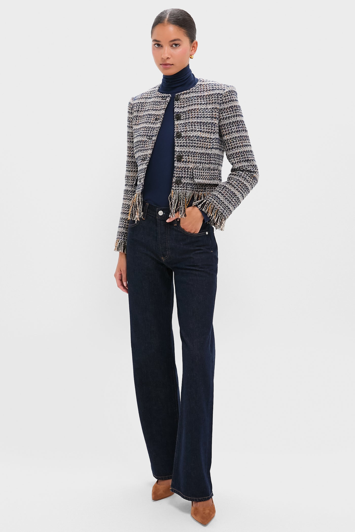 Navy Multi Lyons Jacket