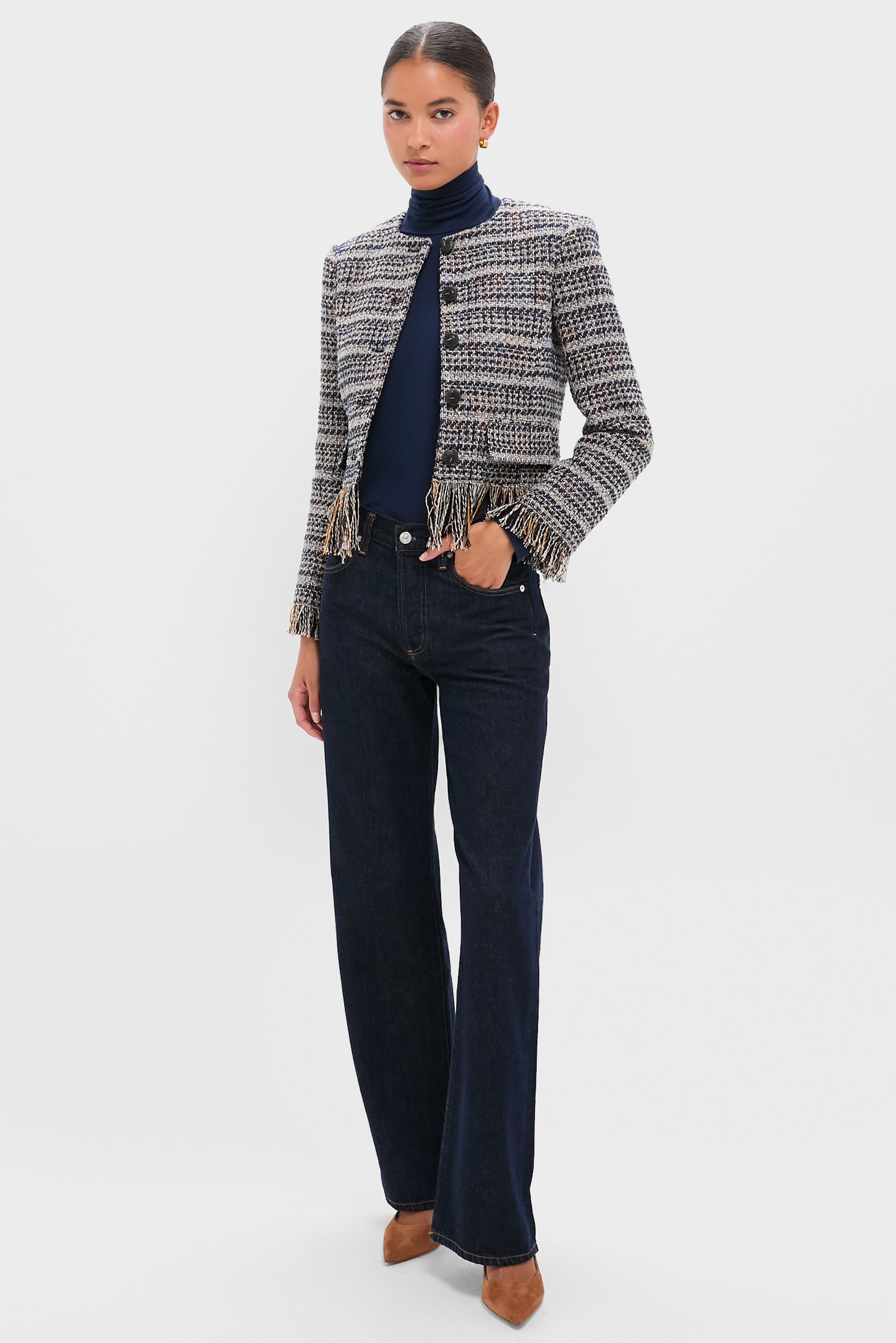 Navy Multi Lyons Jacket