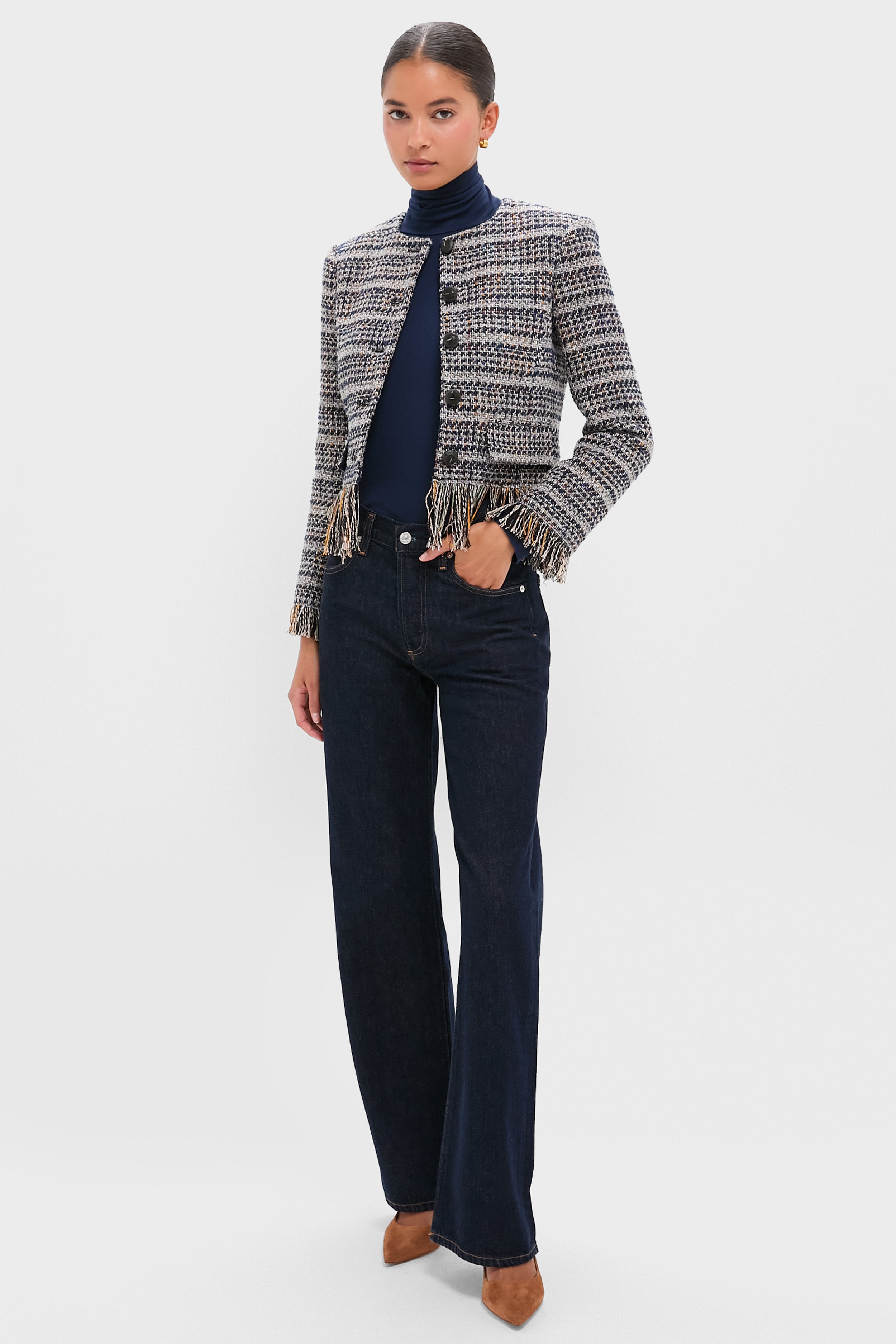 Navy Multi Lyons Jacket