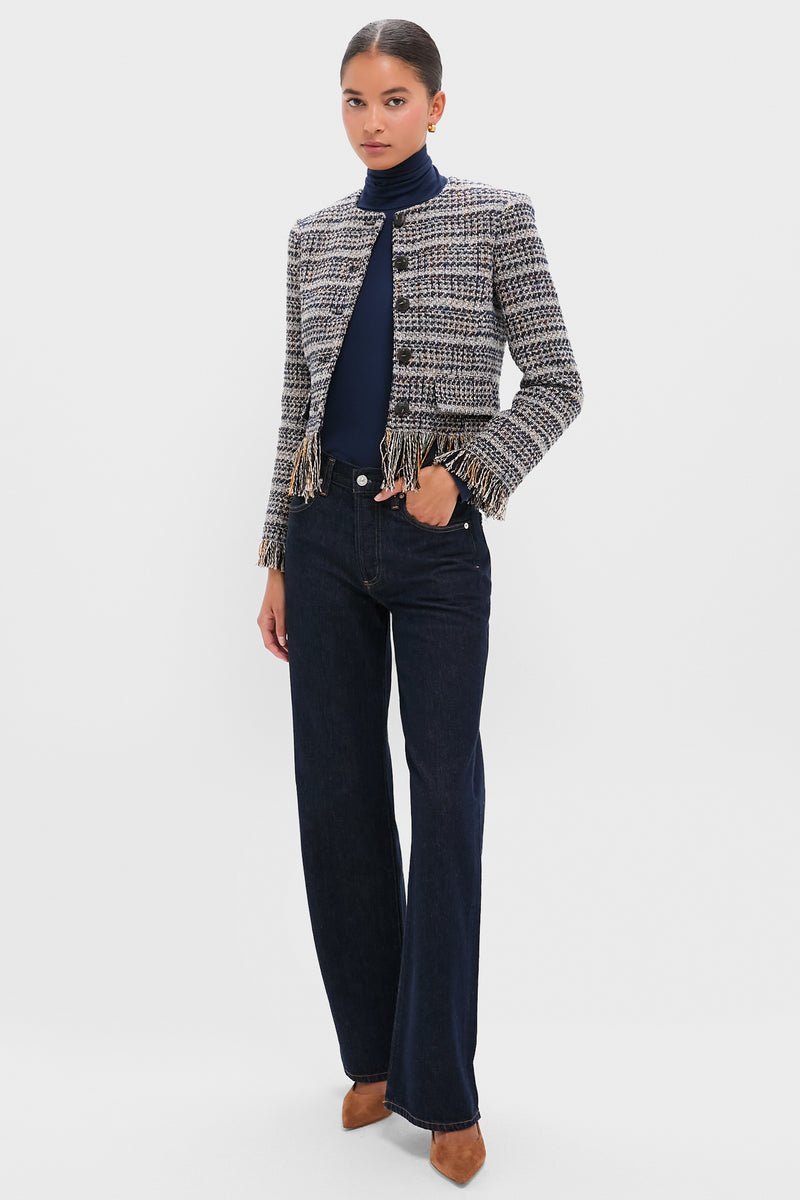 Navy Multi Lyons Jacket