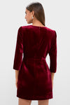 Red Velvet Silk Haley Dress