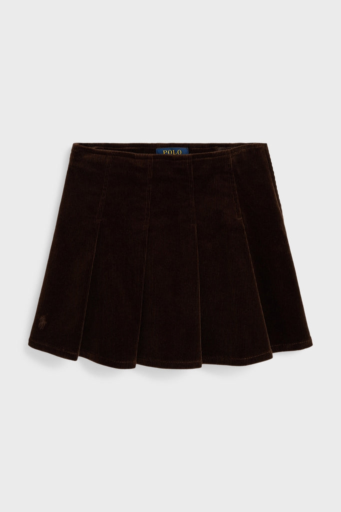 Girls Pleated Corduroy Skirt
